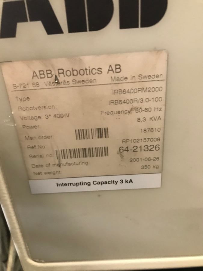 IRB 6400R S4CPlus REX 3,00 m / 100 kg