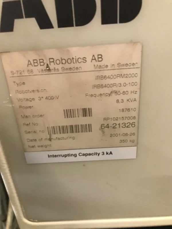 IRB 6400R S4CPlus REX 3,00 m / 100 kg - Image 6